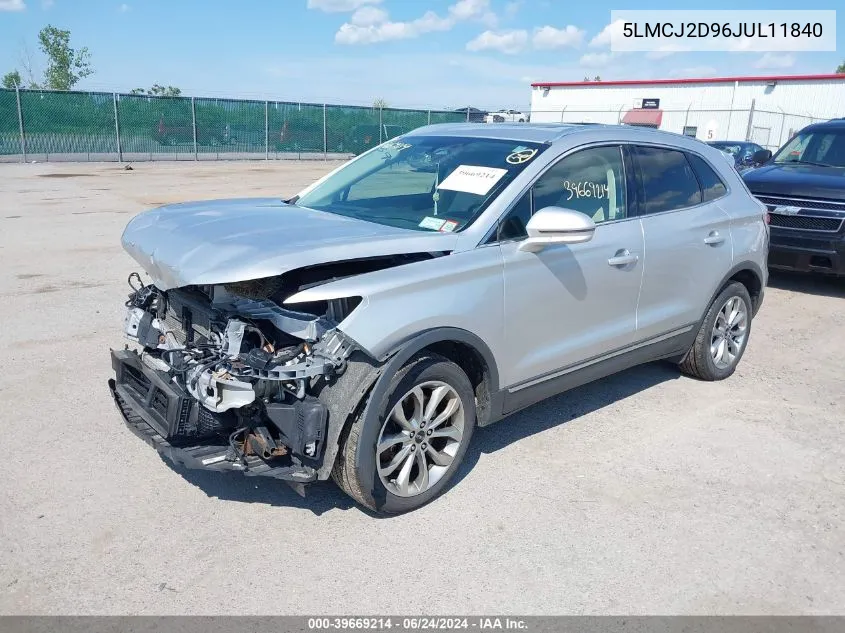 5LMCJ2D96JUL11840 2018 Lincoln Mkc Select