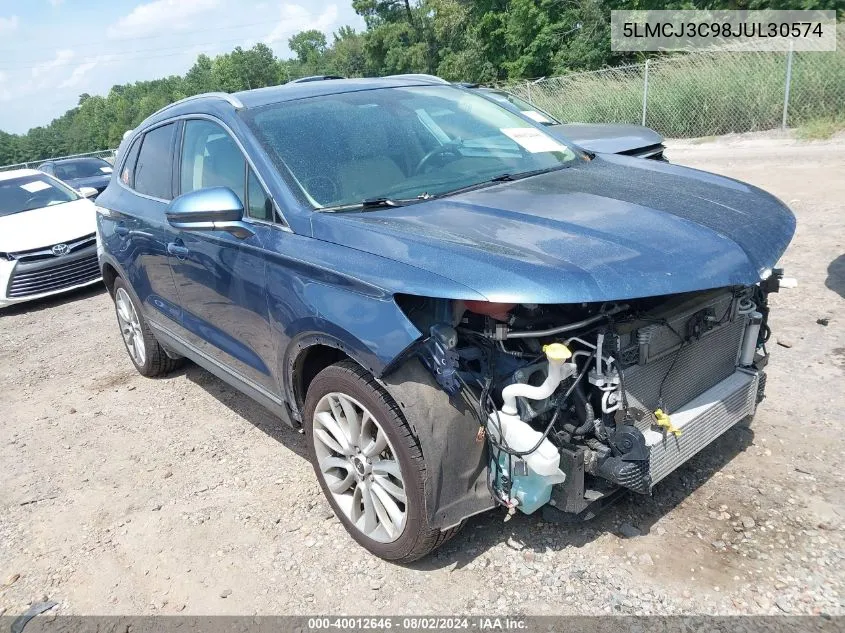 2018 Lincoln Mkc Reserve VIN: 5LMCJ3C98JUL30574 Lot: 40012646