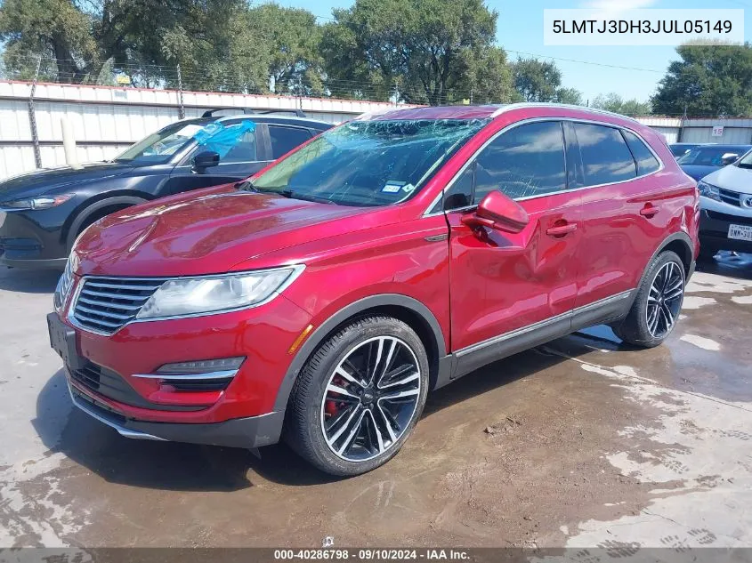 2018 Lincoln Mkc Reserve VIN: 5LMTJ3DH3JUL05149 Lot: 40286798