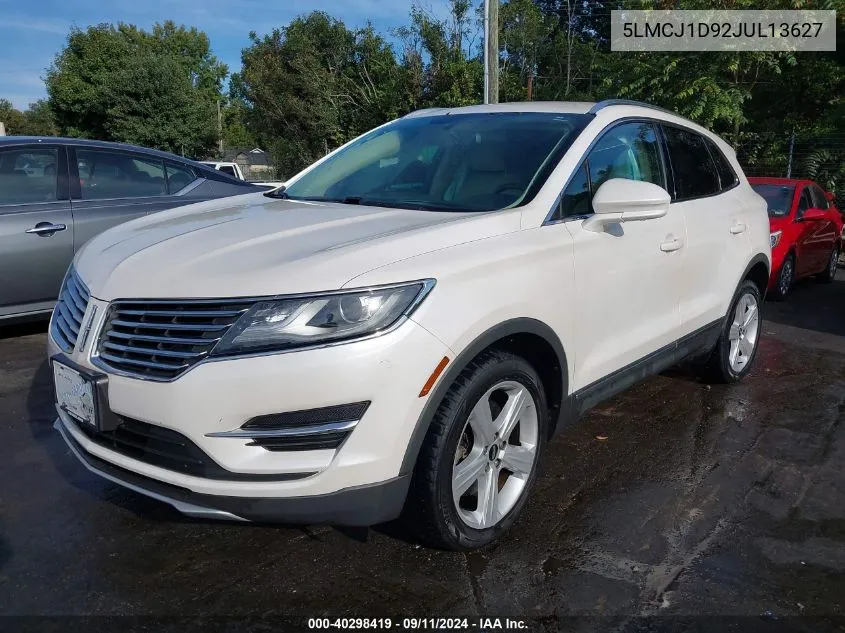 2018 Lincoln Mkc Premiere VIN: 5LMCJ1D92JUL13627 Lot: 40298419