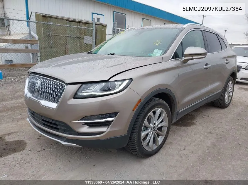 5LMCJ2D97KUL27384 2019 Lincoln Mkc Select