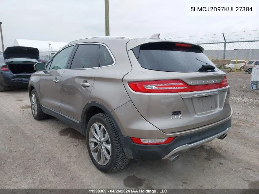 5LMCJ2D97KUL27384 2019 Lincoln Mkc Select