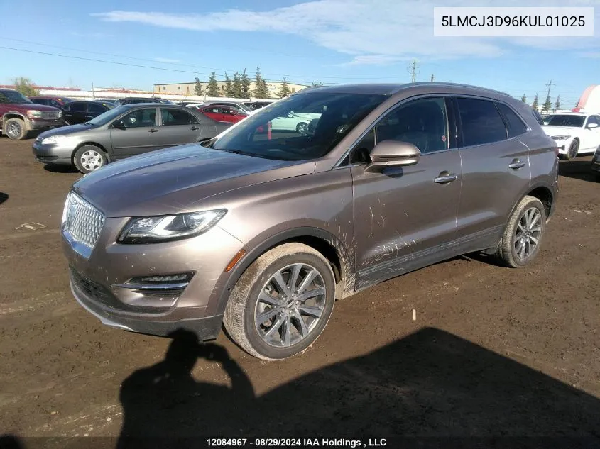 5LMCJ3D96KUL01025 2019 Lincoln Mkc Reserve