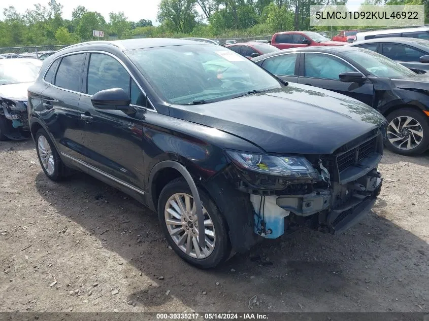 5LMCJ1D92KUL46922 2019 Lincoln Mkc Standard