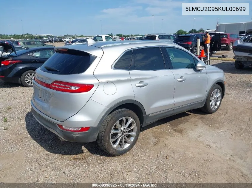 2019 Lincoln Mkc Select VIN: 5LMCJ2C95KUL00699 Lot: 39398925