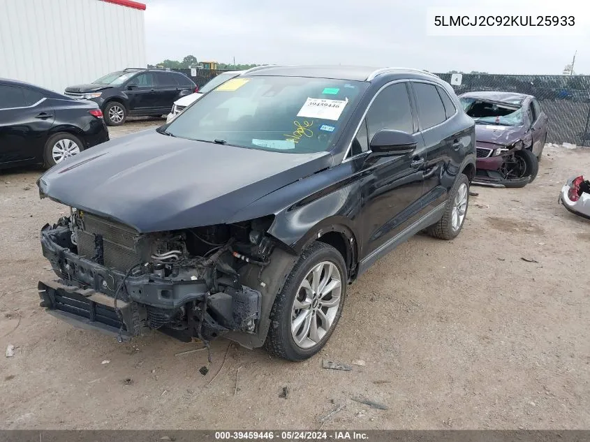 5LMCJ2C92KUL25933 2019 Lincoln Mkc Select