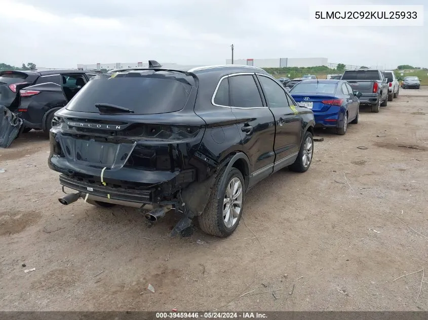 5LMCJ2C92KUL25933 2019 Lincoln Mkc Select