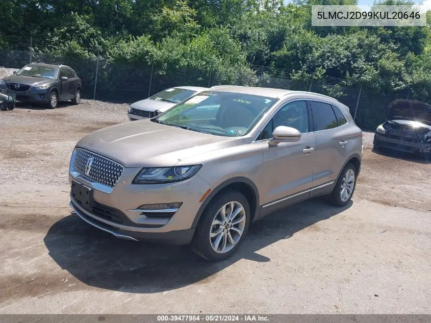 2019 Lincoln Mkc Select VIN: 5LMCJ2D99KUL20646 Lot: 39477984