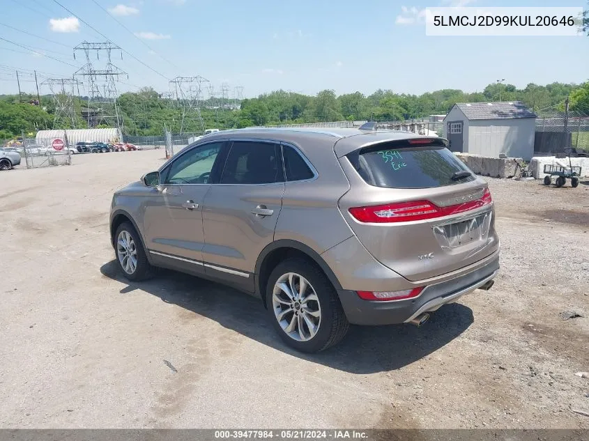 2019 Lincoln Mkc Select VIN: 5LMCJ2D99KUL20646 Lot: 39477984