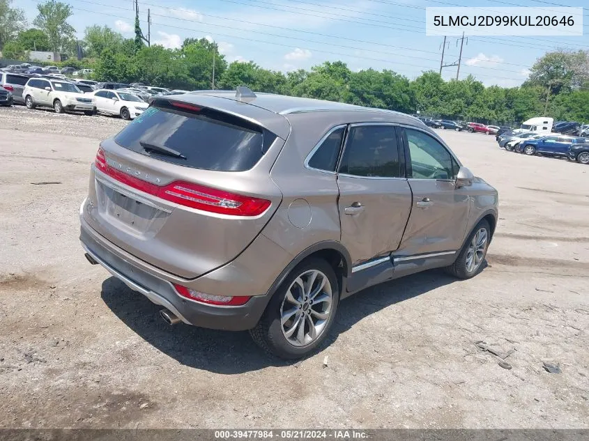 2019 Lincoln Mkc Select VIN: 5LMCJ2D99KUL20646 Lot: 39477984