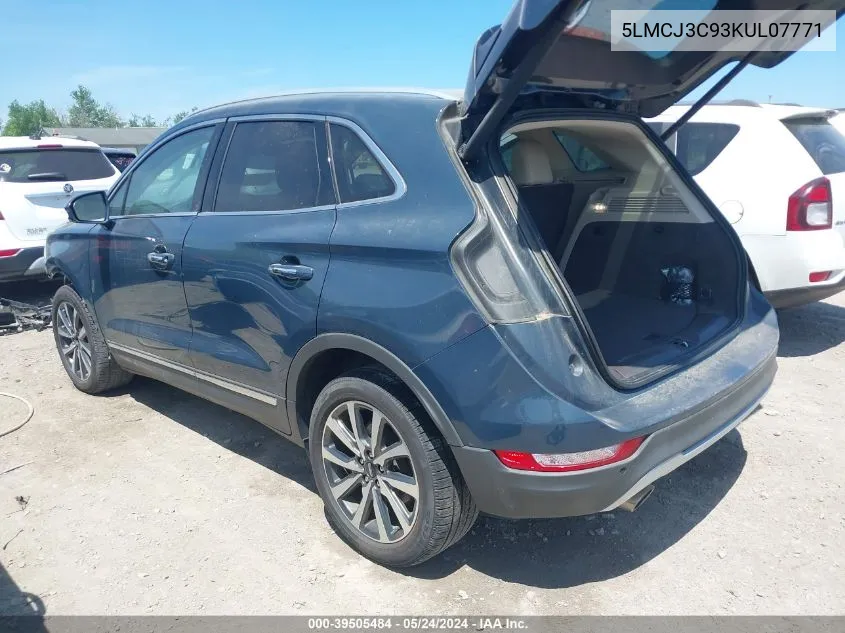 5LMCJ3C93KUL07771 2019 Lincoln Mkc Reserve