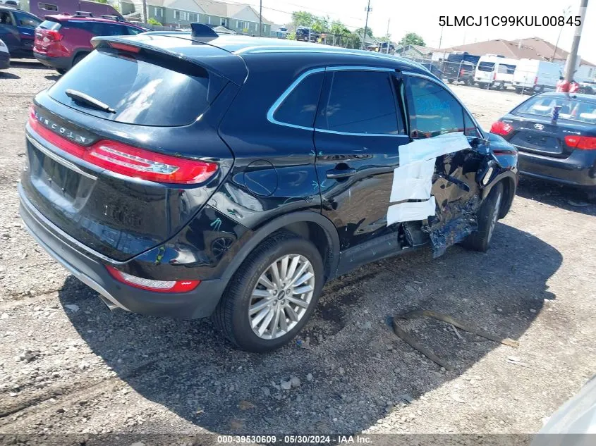 2019 Lincoln Mkc Standard VIN: 5LMCJ1C99KUL00845 Lot: 39530609