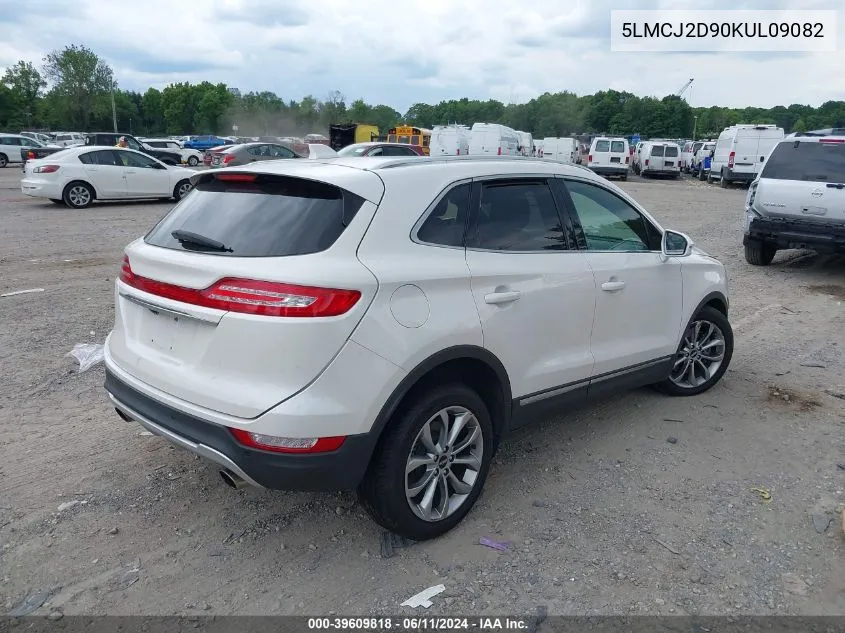 2019 Lincoln Mkc Select VIN: 5LMCJ2D90KUL09082 Lot: 39609818