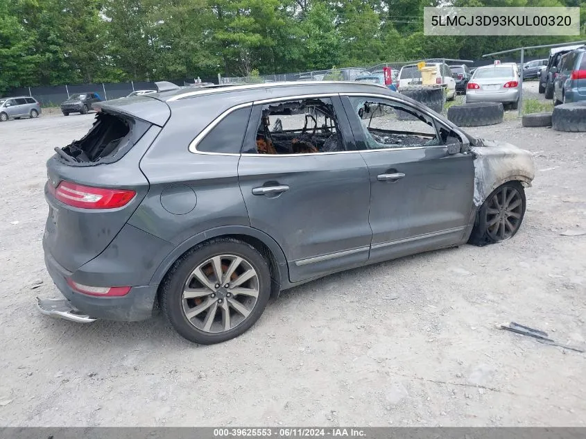 5LMCJ3D93KUL00320 2019 Lincoln Mkc Reserve