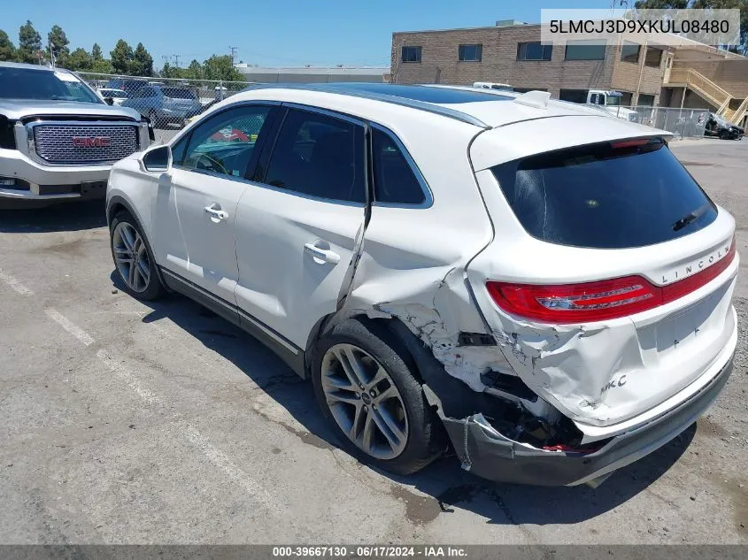 2019 Lincoln Mkc Reserve VIN: 5LMCJ3D9XKUL08480 Lot: 39667130