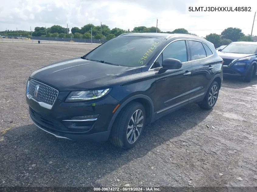 2019 Lincoln Mkc Reserve VIN: 5LMTJ3DHXKUL48582 Lot: 39674272