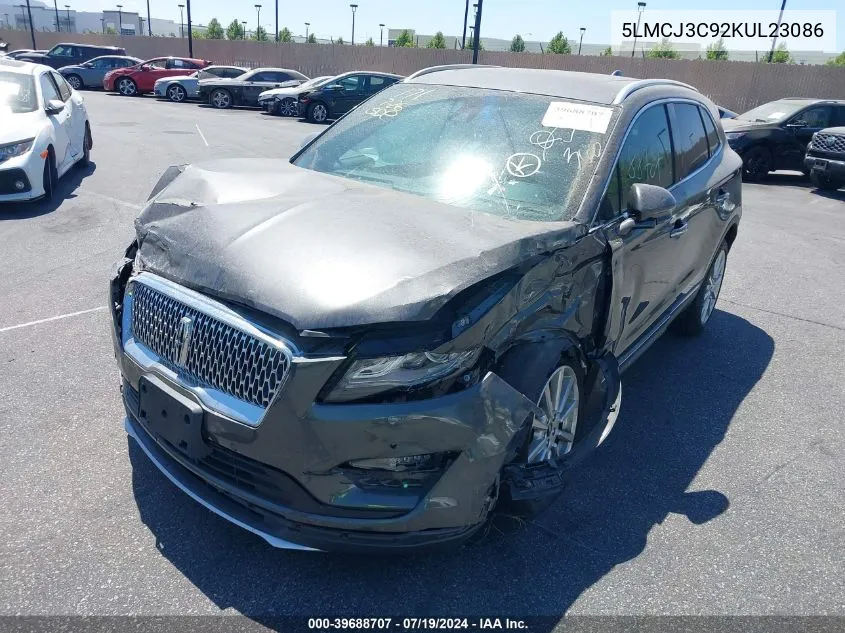 2019 Lincoln Mkc Reserve VIN: 5LMCJ3C92KUL23086 Lot: 39688707