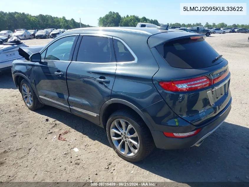 5LMCJ2D95KUL33622 2019 Lincoln Mkc Select