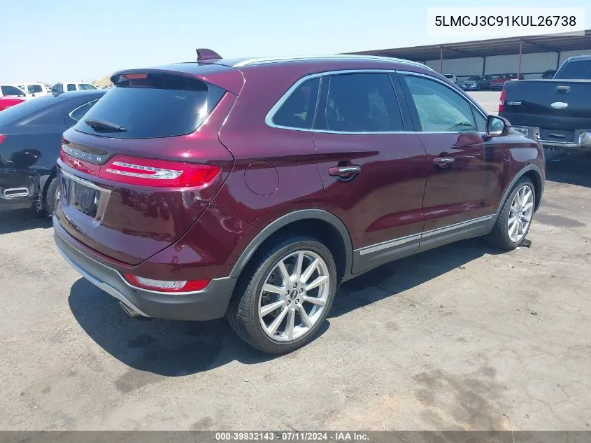 5LMCJ3C91KUL26738 2019 Lincoln Mkc Reserve