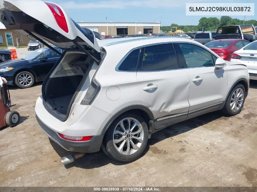 2019 Lincoln Mkc Select VIN: 5LMCJ2C98KUL03872 Lot: 39838939