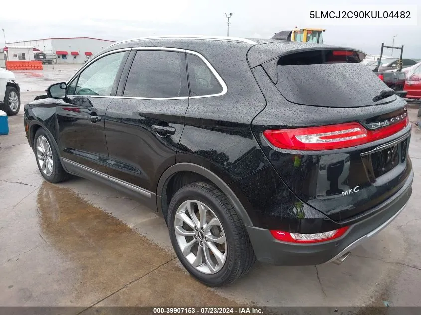 2019 Lincoln Mkc Select VIN: 5LMCJ2C90KUL04482 Lot: 39907153