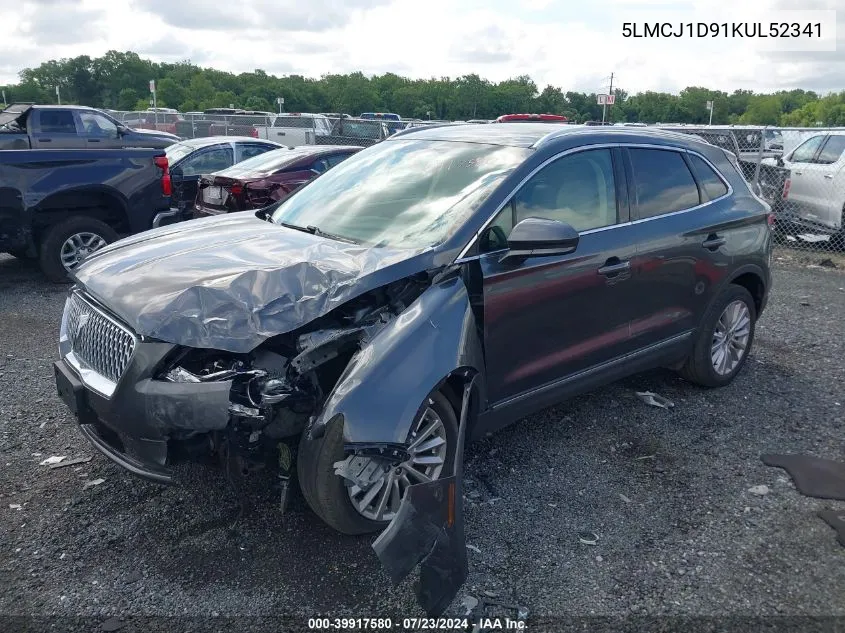 2019 Lincoln Mkc Standard VIN: 5LMCJ1D91KUL52341 Lot: 39917580