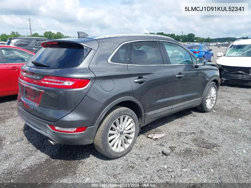 2019 Lincoln Mkc Standard VIN: 5LMCJ1D91KUL52341 Lot: 39917580