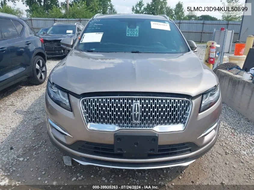 2019 Lincoln Mkc Reserve VIN: 5LMCJ3D94KUL50899 Lot: 39935263