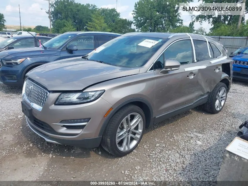 5LMCJ3D94KUL50899 2019 Lincoln Mkc Reserve