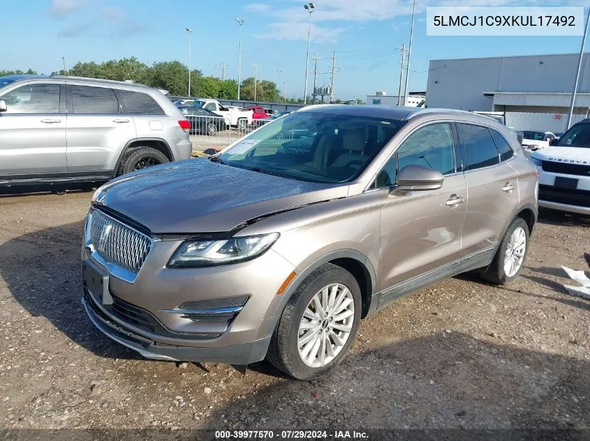 5LMCJ1C9XKUL17492 2019 Lincoln Mkc Standard