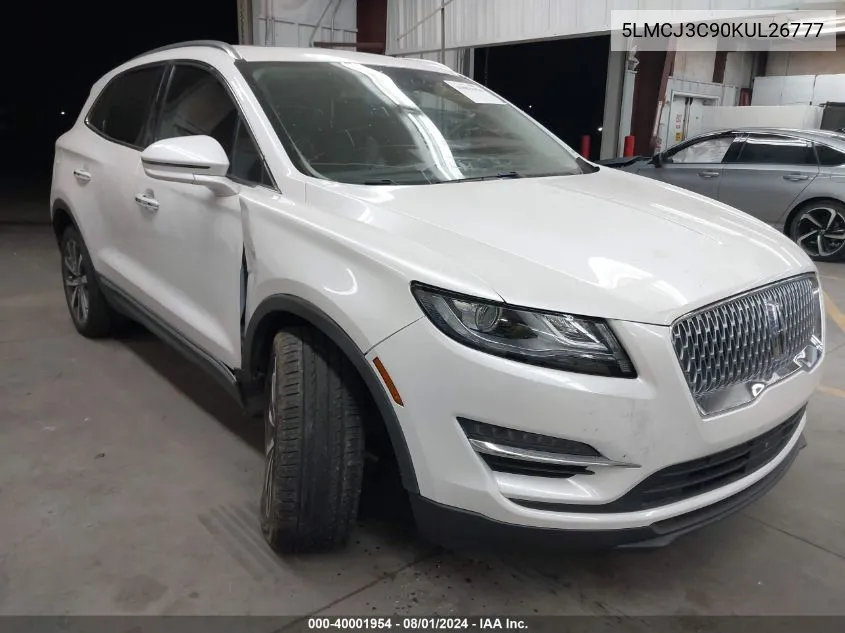 2019 Lincoln Mkc Reserve VIN: 5LMCJ3C90KUL26777 Lot: 40001954