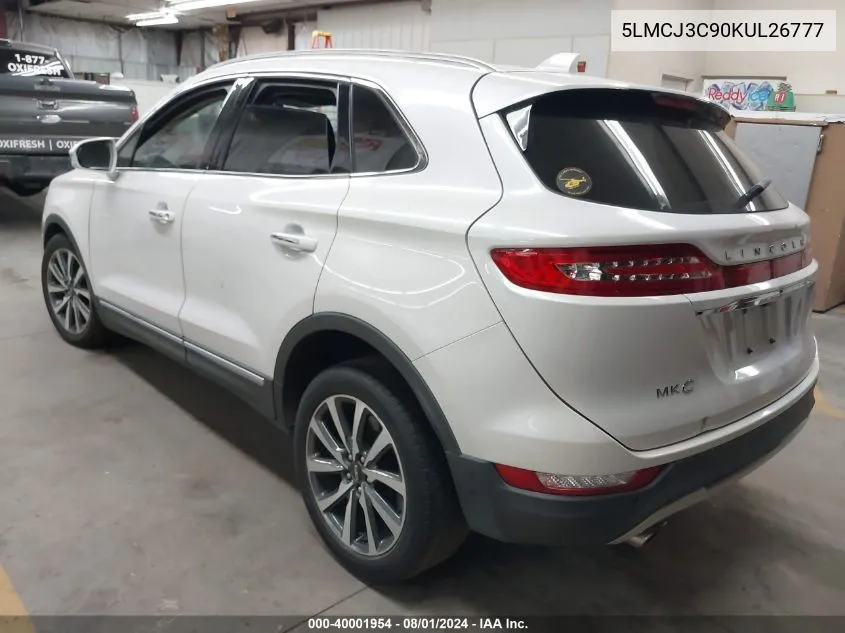 5LMCJ3C90KUL26777 2019 Lincoln Mkc Reserve