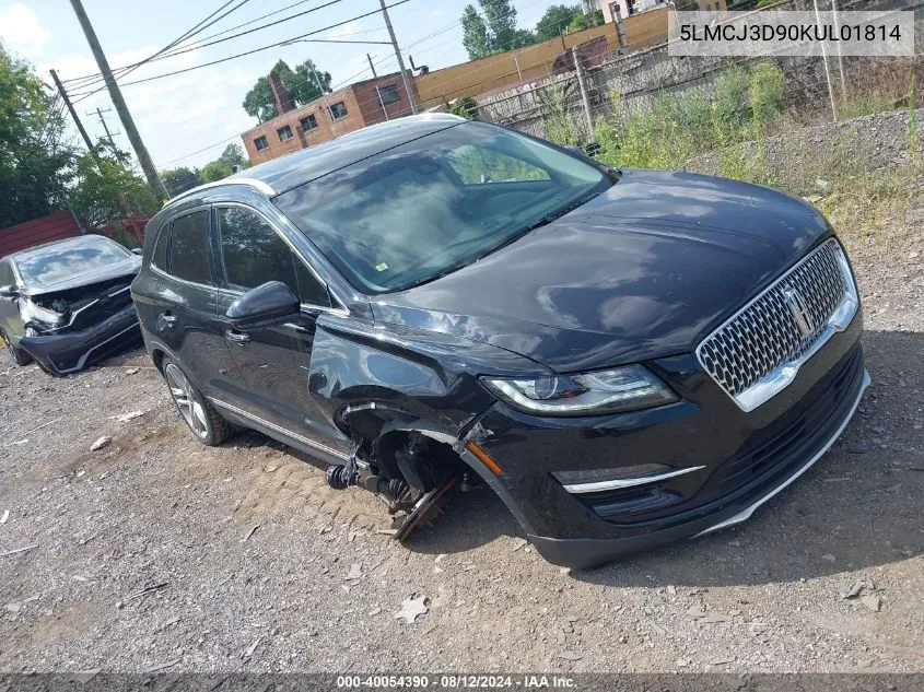 2019 Lincoln Mkc Reserve VIN: 5LMCJ3D90KUL01814 Lot: 40054390