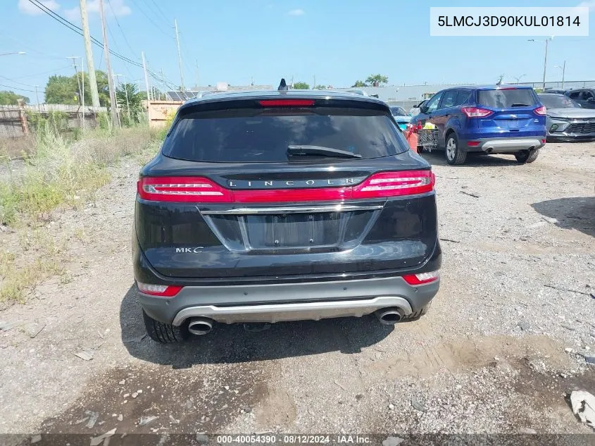 2019 Lincoln Mkc Reserve VIN: 5LMCJ3D90KUL01814 Lot: 40054390