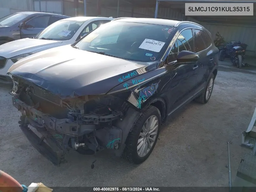 5LMCJ1C91KUL35315 2019 Lincoln Mkc Standard