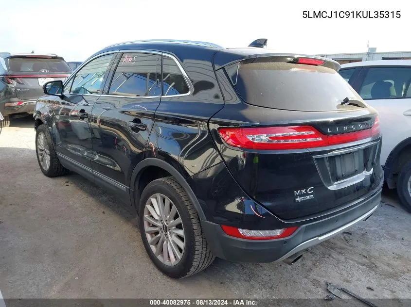 5LMCJ1C91KUL35315 2019 Lincoln Mkc Standard