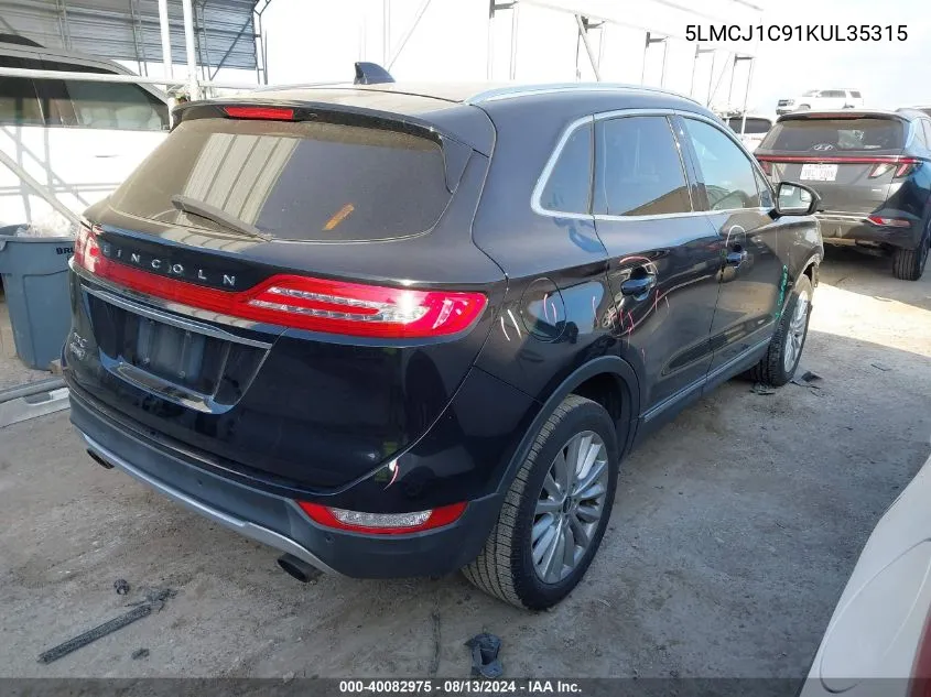 5LMCJ1C91KUL35315 2019 Lincoln Mkc Standard