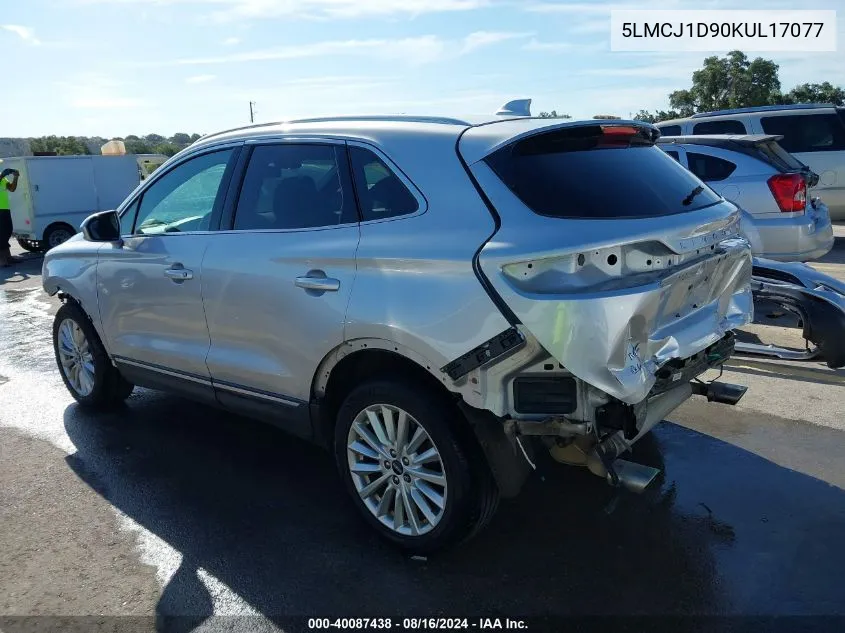 5LMCJ1D90KUL17077 2019 Lincoln Mkc Standard