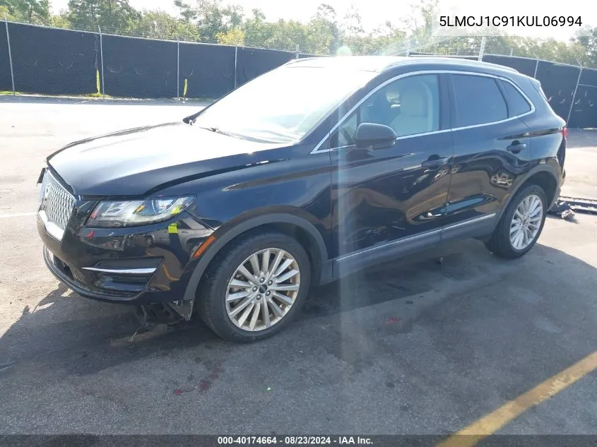 2019 Lincoln Mkc Standard VIN: 5LMCJ1C91KUL06994 Lot: 40174664