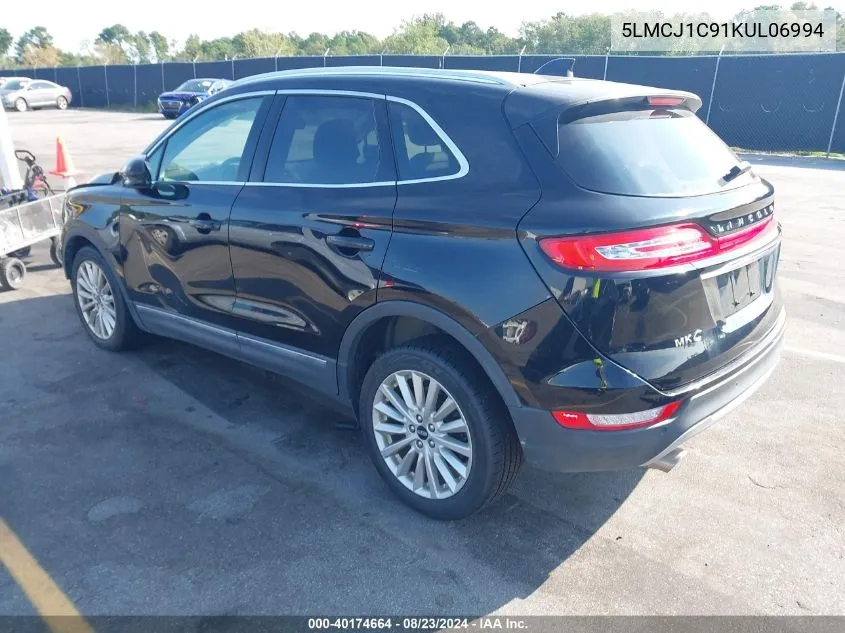 2019 Lincoln Mkc Standard VIN: 5LMCJ1C91KUL06994 Lot: 40174664