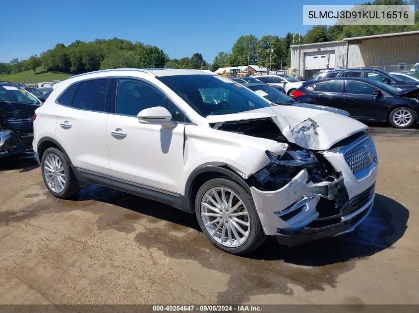 5LMCJ3D91KUL16516 2019 Lincoln Mkc Reserve