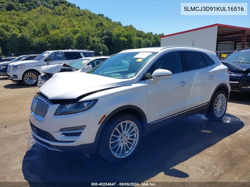 5LMCJ3D91KUL16516 2019 Lincoln Mkc Reserve