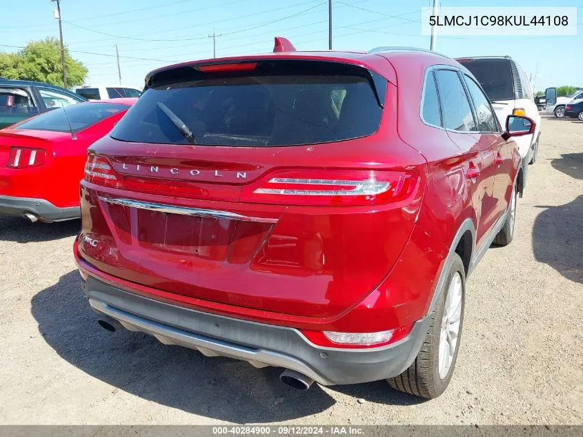 2019 Lincoln Mkc VIN: 5LMCJ1C98KUL44108 Lot: 40284900