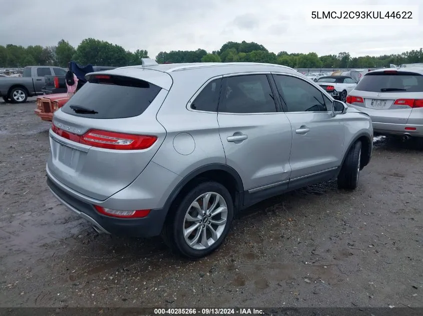 2019 Lincoln Mkc Select VIN: 5LMCJ2C93KUL44622 Lot: 40285266