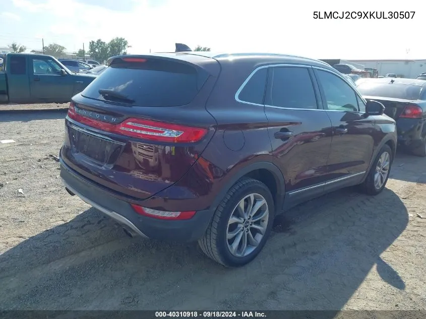 5LMCJ2C9XKUL30507 2019 Lincoln Mkc Select