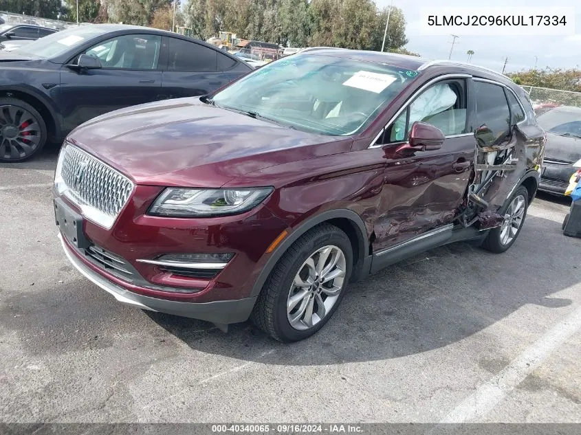 2019 Lincoln Mkc Select VIN: 5LMCJ2C96KUL17334 Lot: 40340065