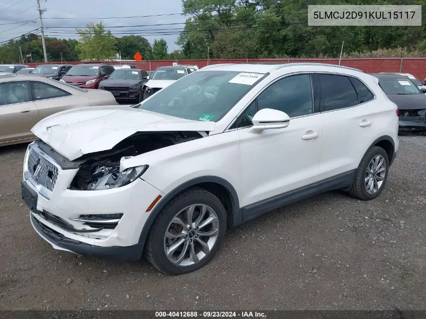 5LMCJ2D91KUL15117 2019 Lincoln Mkc Select