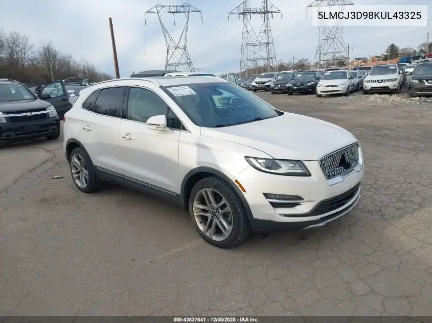 5LMCJ3D98KUL43325 2019 Lincoln Mkc Reserve