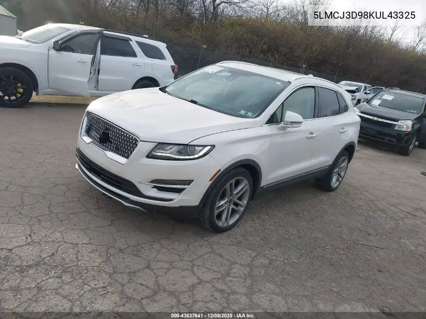 5LMCJ3D98KUL43325 2019 Lincoln Mkc Reserve