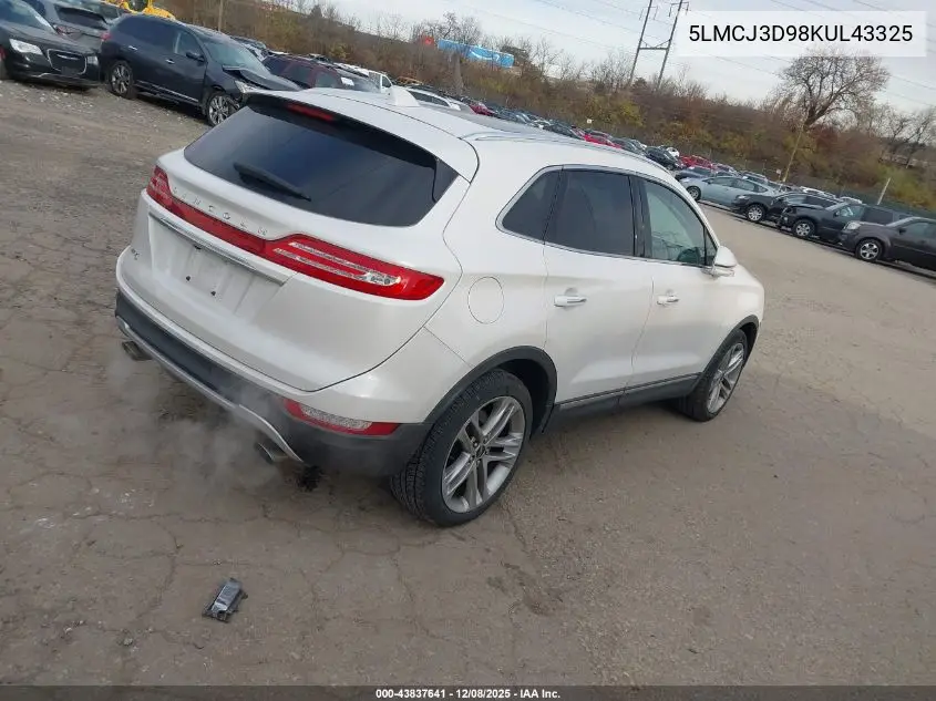 5LMCJ3D98KUL43325 2019 Lincoln Mkc Reserve